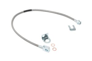 Jeep Wrangler Brake Line - Rear - Rough Country - Stainless Extended - '87-'06